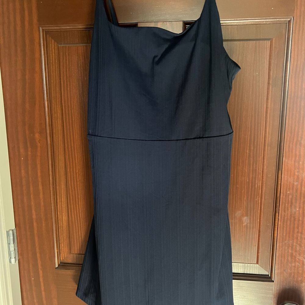 SPANX Navy Spaghetti-Strap Mini Dress